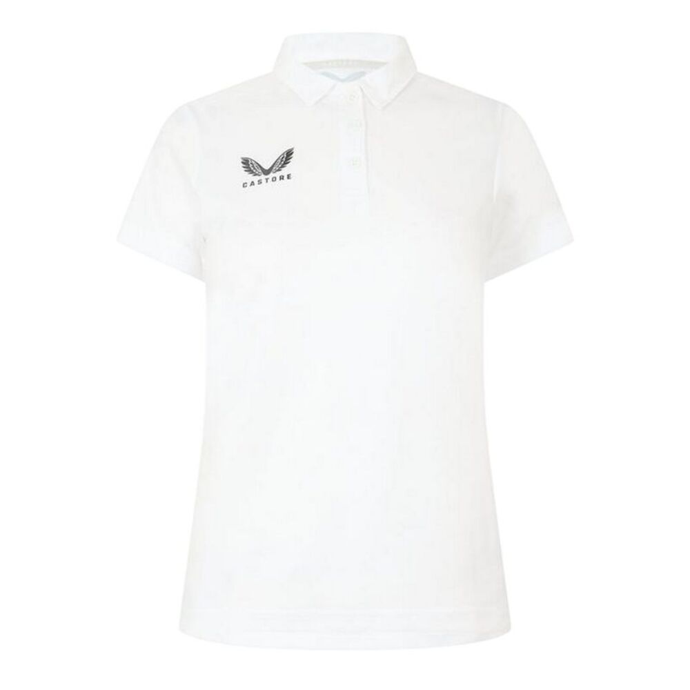 Castore Womens/Ladies Logo Travel Polo Shirt / Brilliant White